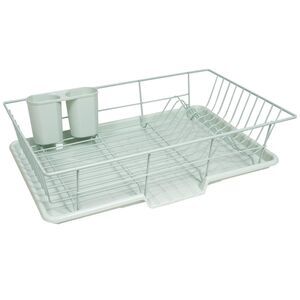Sweet Home Collection Space-Saving 3-Piece Dish Drainer Rack Set